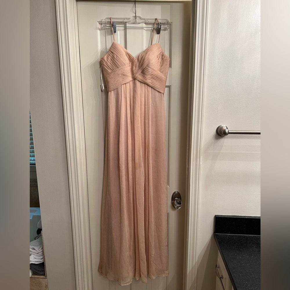 Bari Jay bridesmaid dress in champagne